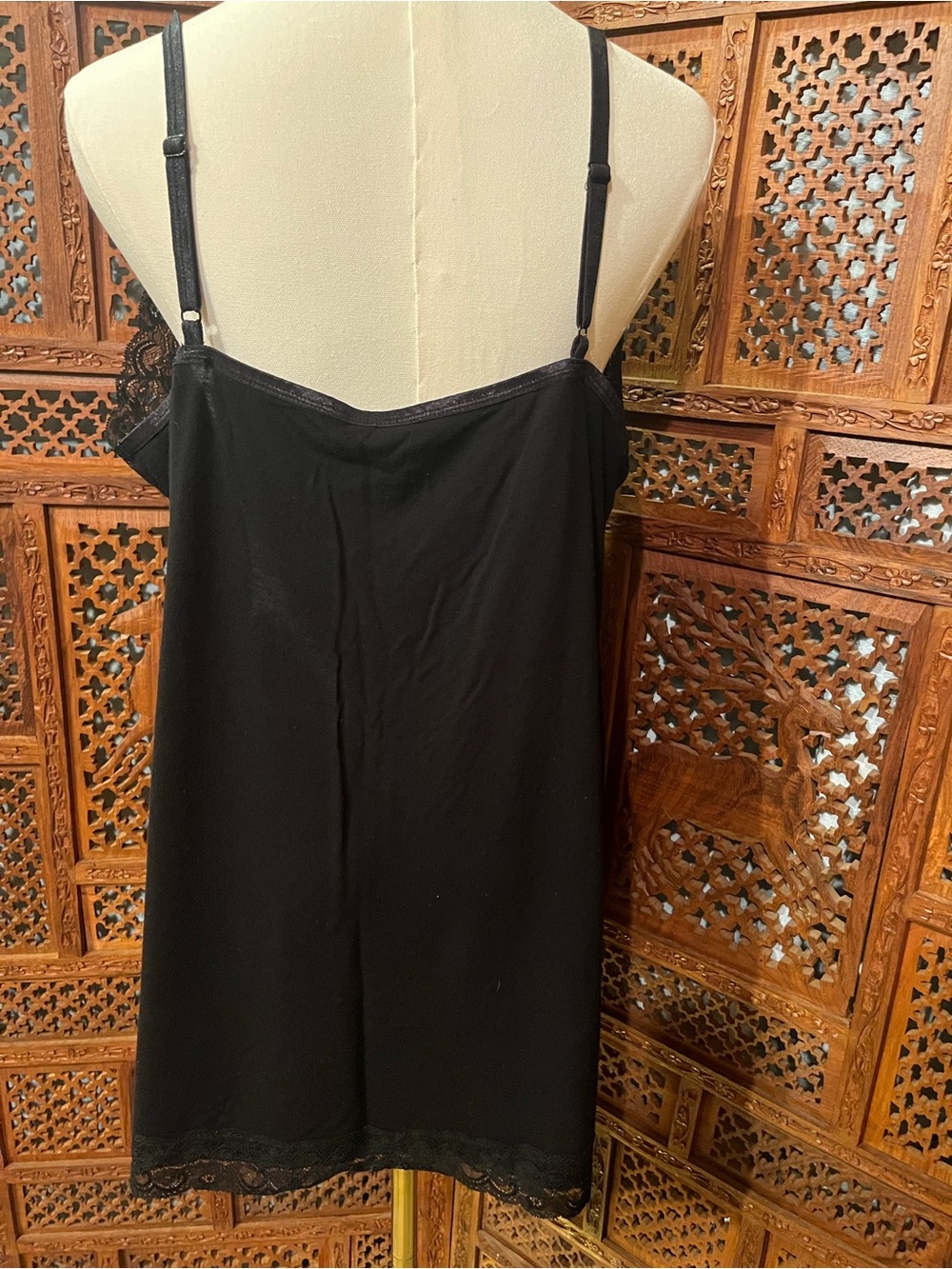Lane Bryant Black Lace-Trim Slip Dress - Picture 2 of 3